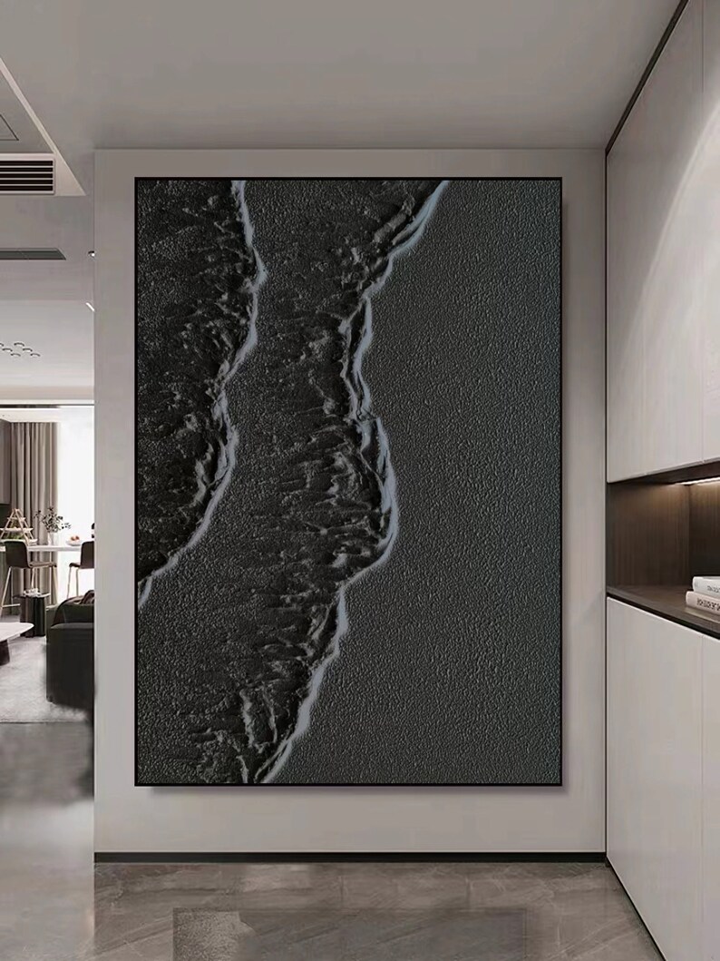 Black Abstract Wall Art Black Texture Wall Art Black Abstract