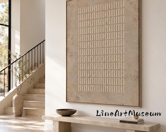 Neutral Abstract Painting, Textured Wall Art, Beige Minimalist Decor