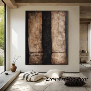 Large Brown Abstract Painting on Canvas Brown Wabi Sabi Wall Art Brown Abstract Wall Art Original Brown Texture Wall Art Neutral Wall Decor