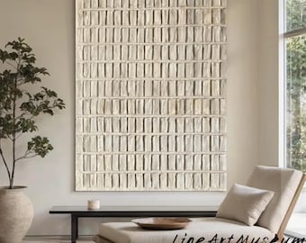 Large Minimalist Beige Wall Art Original Beige Painting