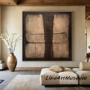 Beige Minimalist Art Painting Boho Wall Art Brown Abstract Art Wabi Sabi Wall Art Beige Abstract Painting Beige Wall Art Contemporary Art