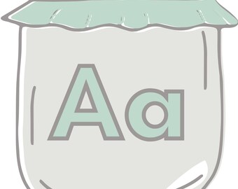 Canning Jar Alphabet