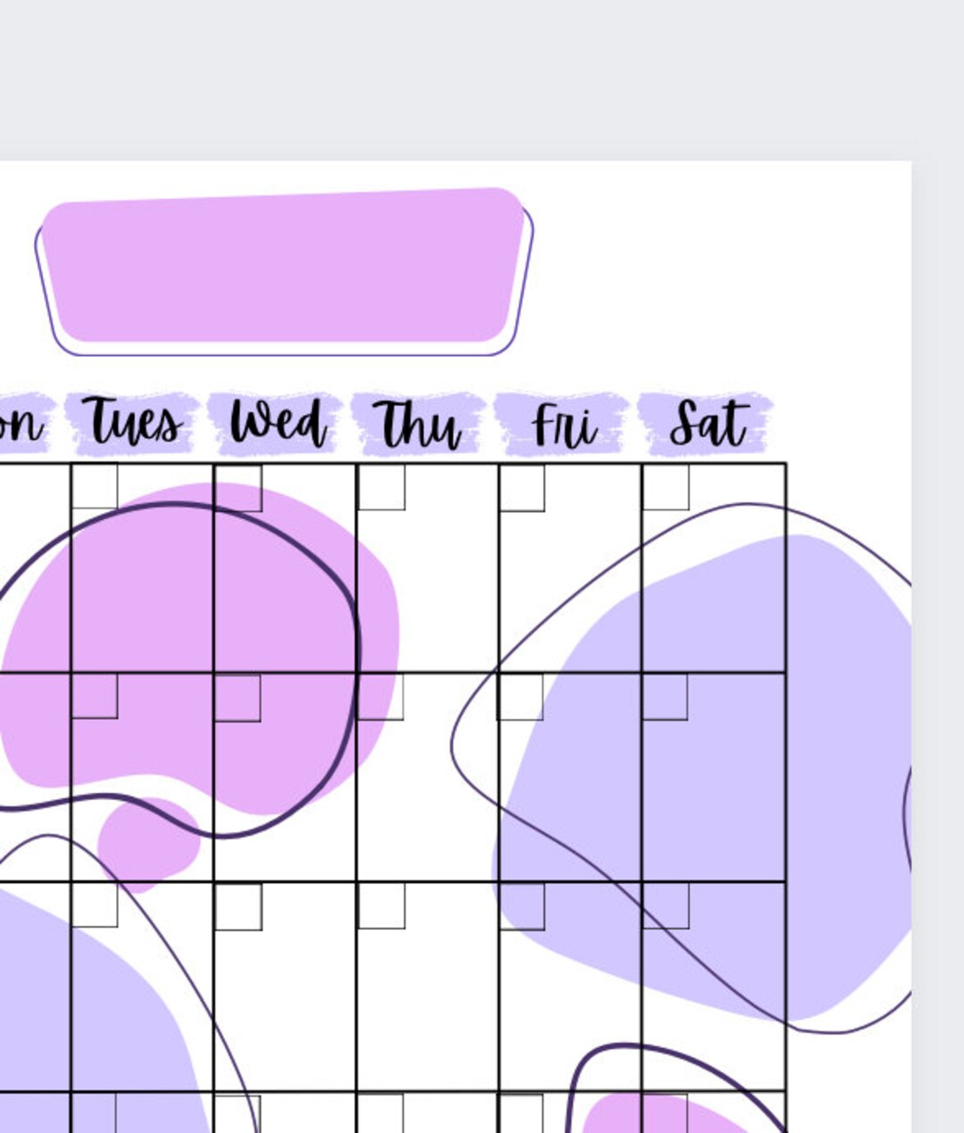 Monthly Planner Printable - Etsy