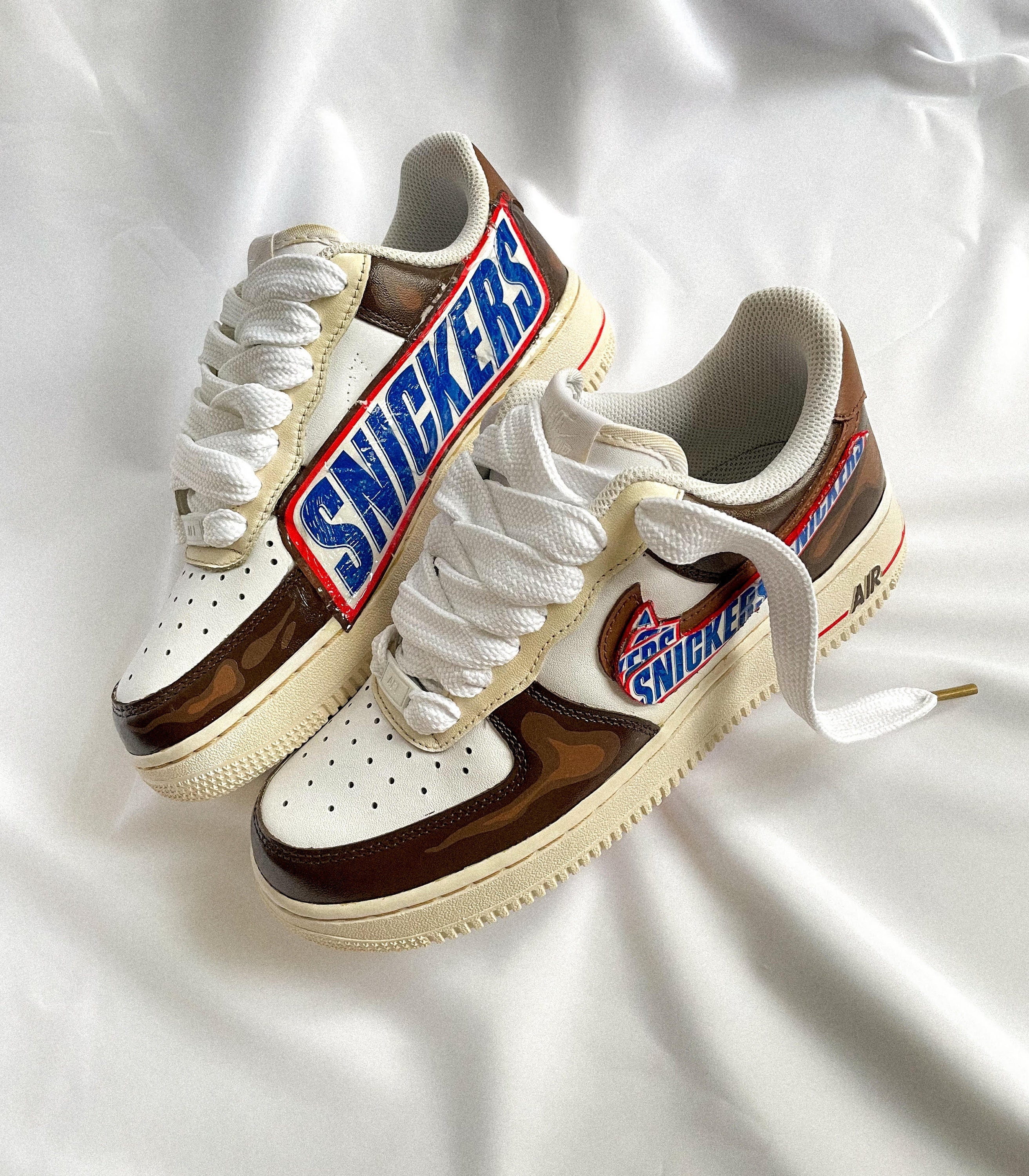 Sobbing capitalism Missing Snickers Bar Custom Air Force 1 - Etsy