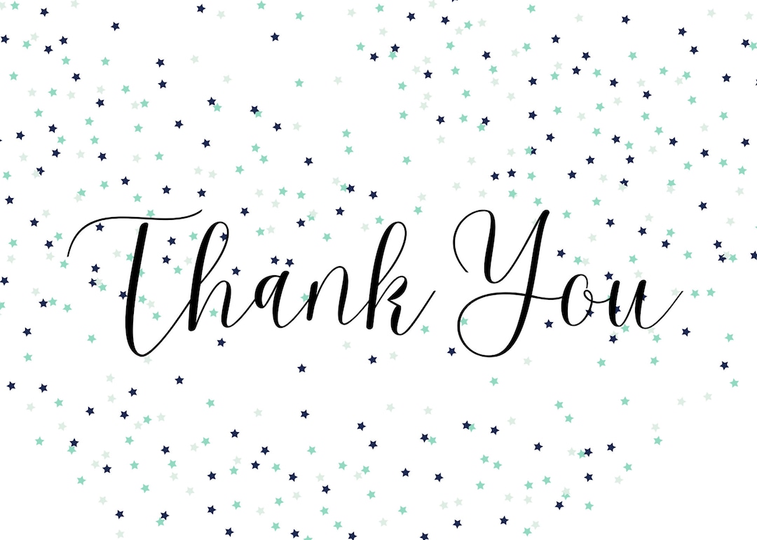 INSTANT DOWNLOAD: Star Thank You Card - Etsy