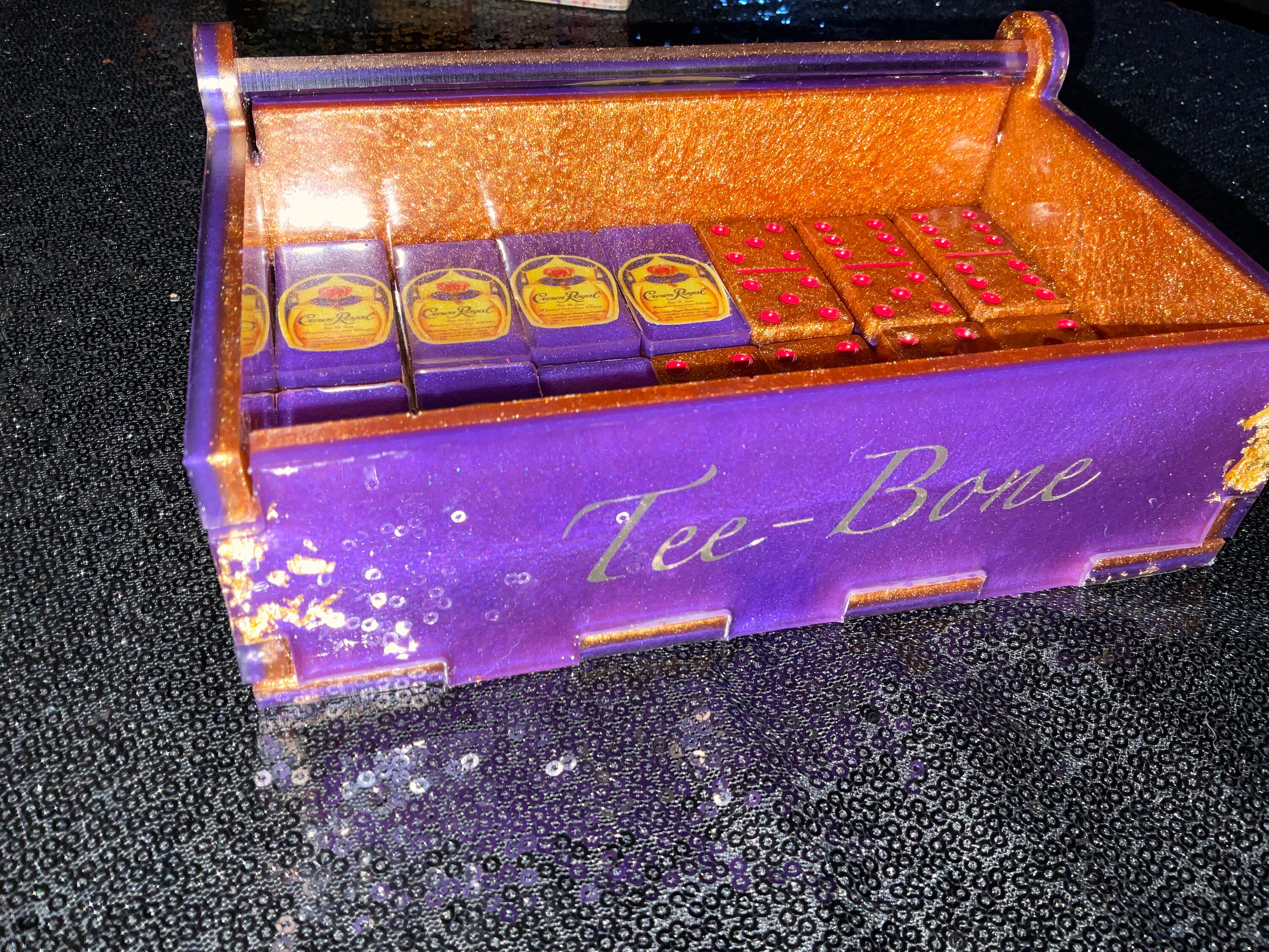 Custom Crown Royal Domino Set - Etsy display picture 1