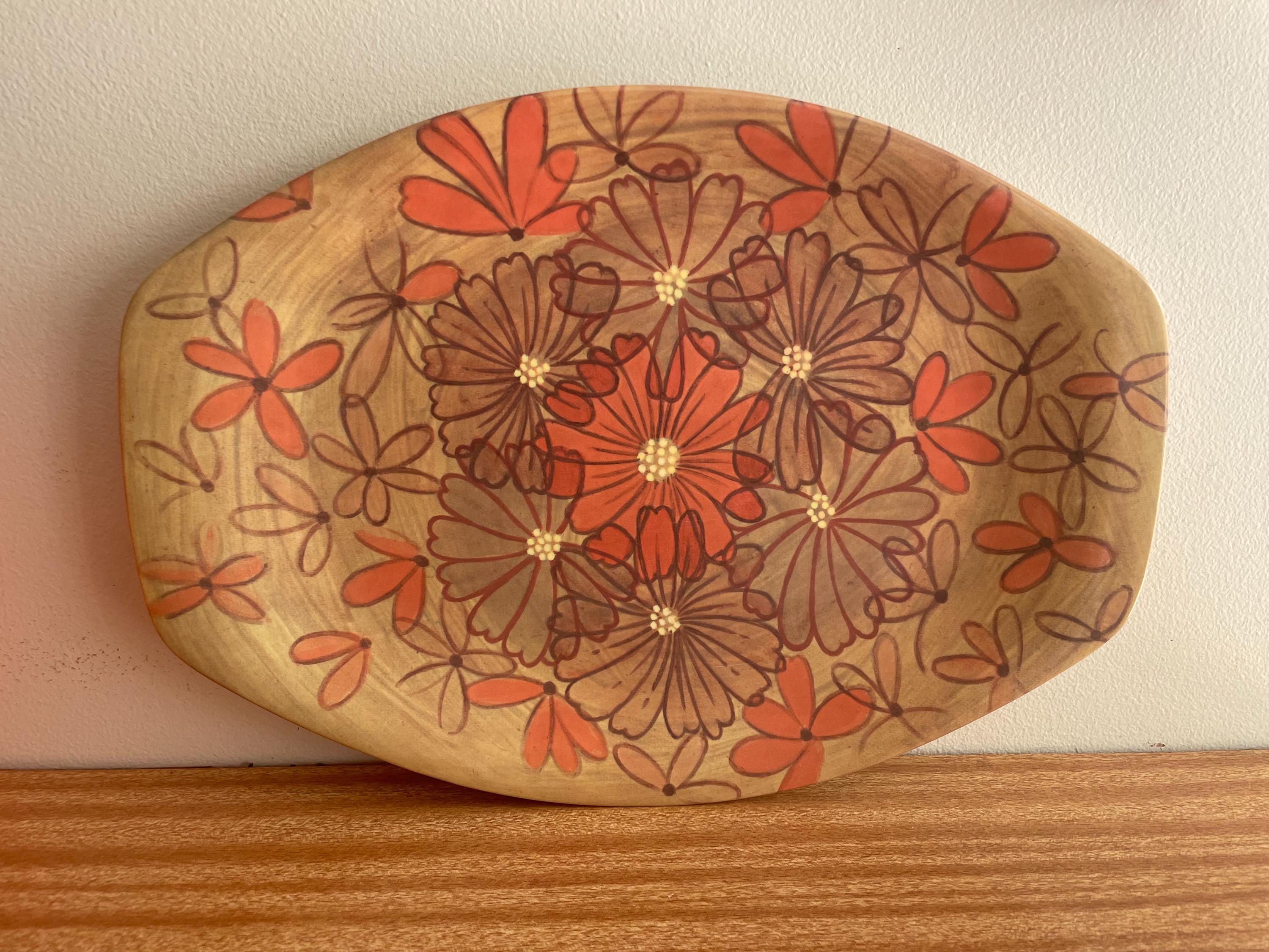 ベッサマー メルマック フローラル サービング プレート - Etsy 日本