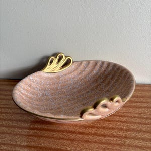 Obstschale im Muscheldesign von Crown Devon aus den 1940er-50er Jahren