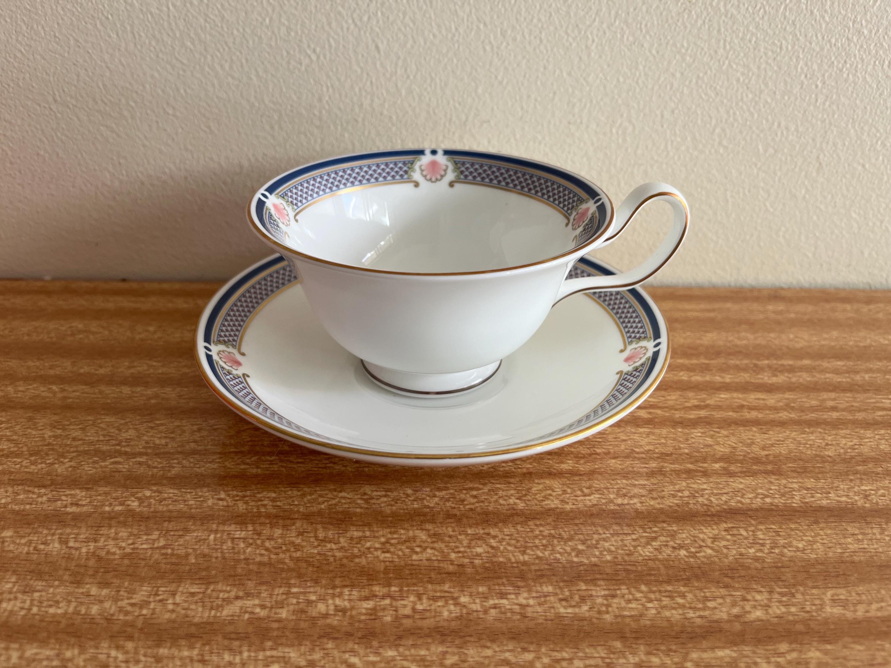Elegant Late 20th Century Wedgwood Waverley Pattern Tea Cup 