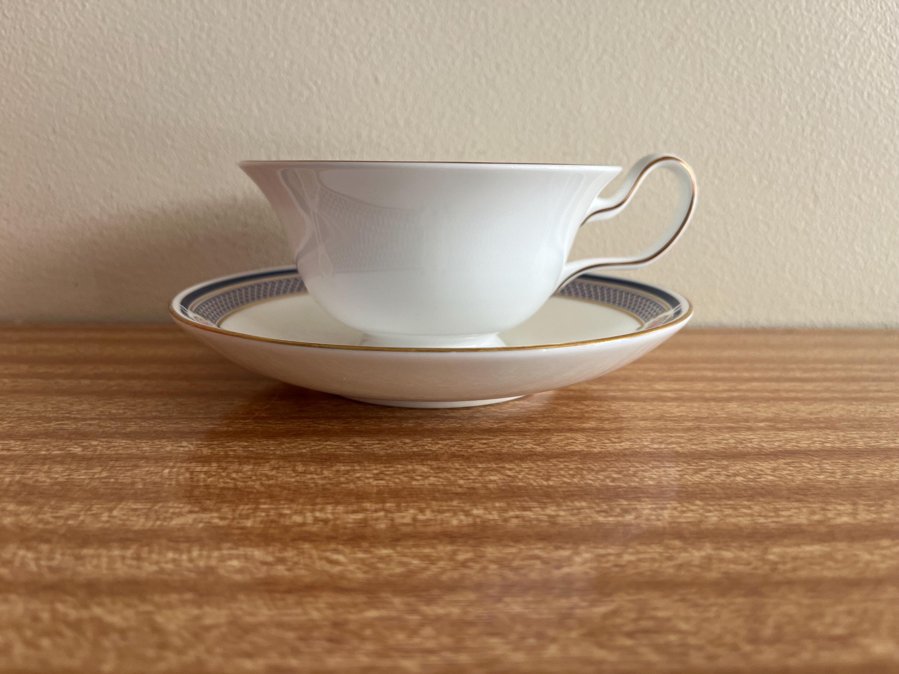 Elegant Late 20th Century Wedgwood Waverley Pattern Tea Cup 