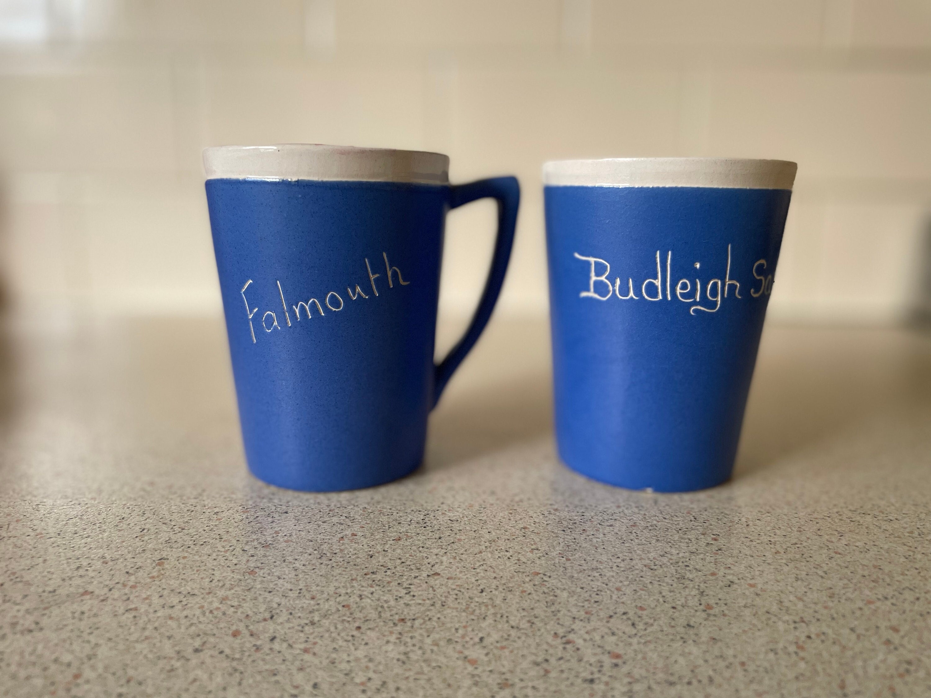 England Blue Ceramic Tourist Mugs