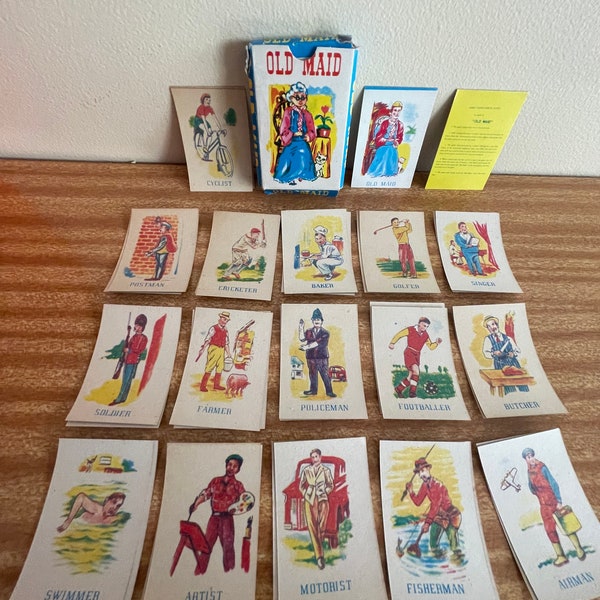 Old Maid vintage children’s card game