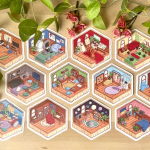 WILL DISCONTINUE SEPT 1 Stardew Valley Isometric Spouse Rooms Stickers