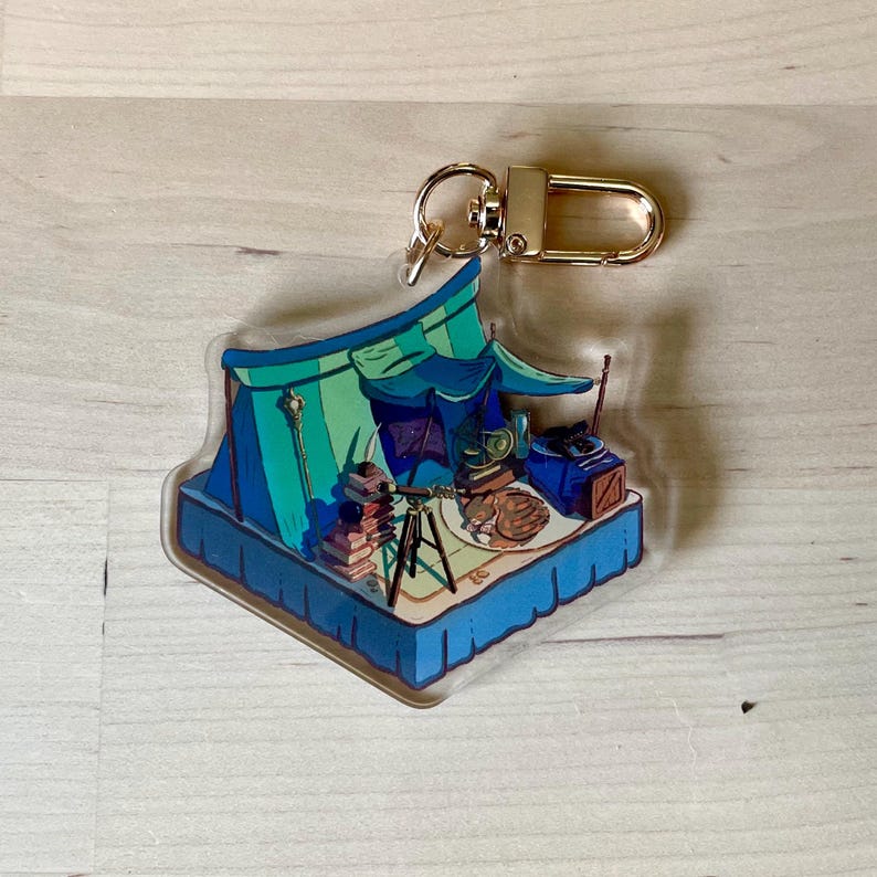 Baldur's Gate 3 Nighttime Companion Tent Acrylic Keychains — Isometric ...