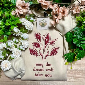 Dragon Age Dread Wolf Embroidered Sweatshirt — Fen’Harel RPG Gaming Merch — Cozy Gamer Gift