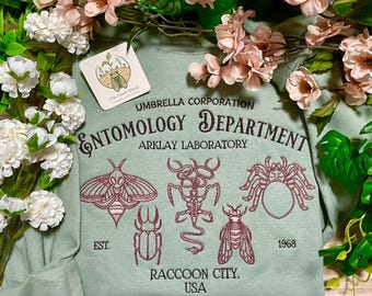 Resident Evil Insects Embroidered Sweatshirt – Umbrella Corporation Gamer Apparel — Cozy Gift