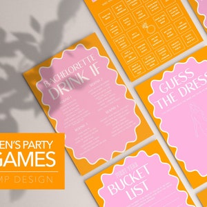 Wavy Camp Hens Party games | Bachelorette games | Camp Hens Party Games | Camp design | DIGITAL DOWNLOAD