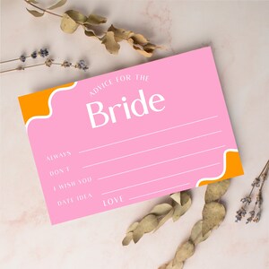 Advies voor de bruid | Hen's Party-kaarten | Bruidsdouchekaarten | Evenementdecoratie | DIGITALE DOWNLOAD