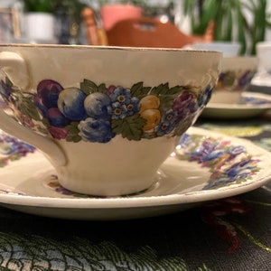 Vintage Tea Cups, Cup and Saucer, Tea Party, Themed Party, Floral, Alice in Wonderland, gifts under 20, garden, flowers, Tea for Two