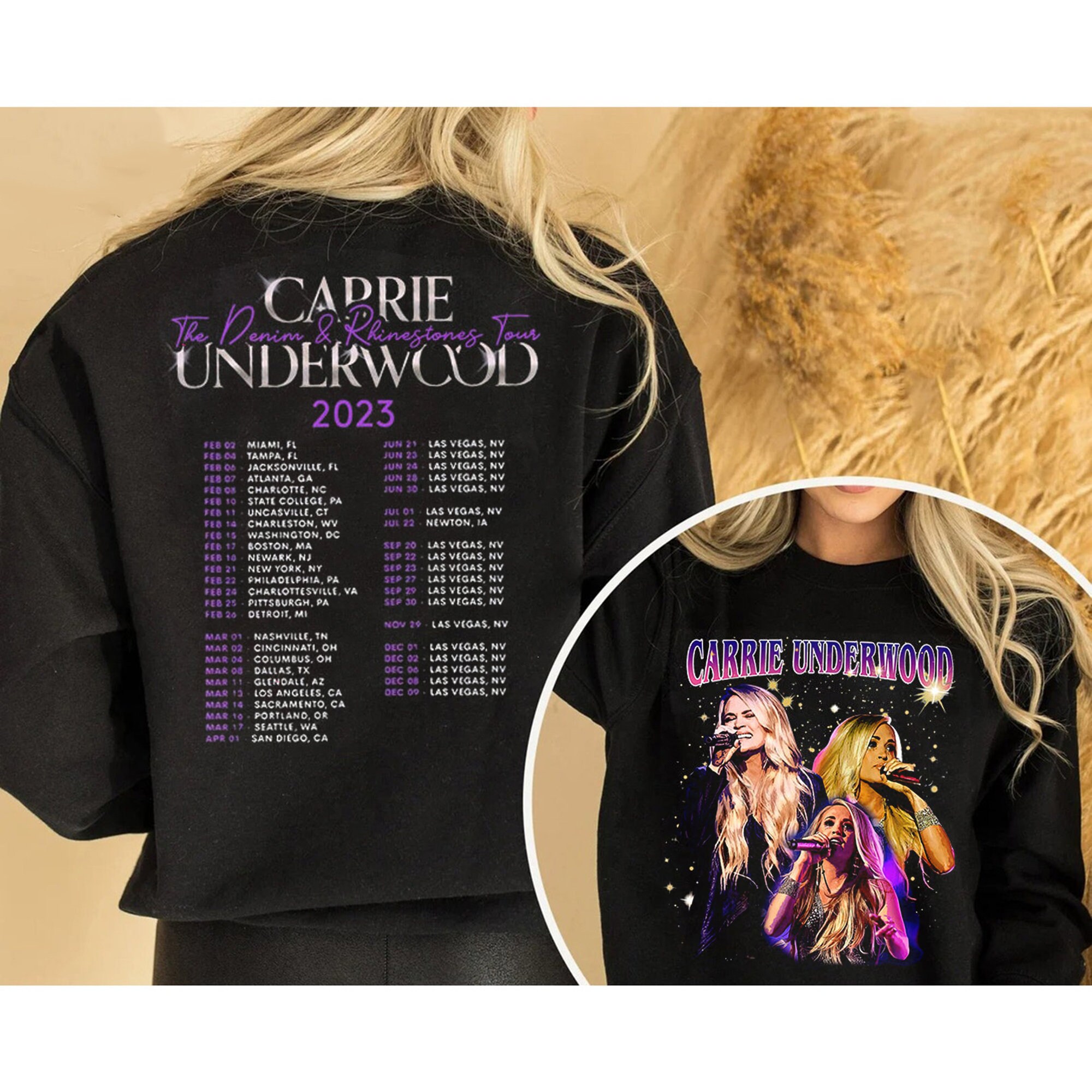 Discover Carrie Underwood Denim and Rhinestones Tour 2023 Sweatshirt