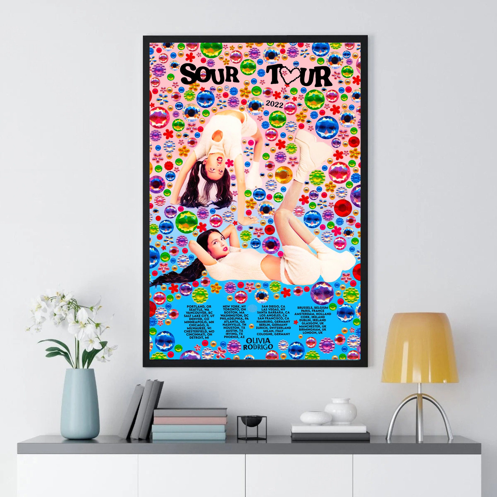 Olivia Rodrigo Sour Tour 2022 Poster, Olivia Rodrigo Poster, Olivia