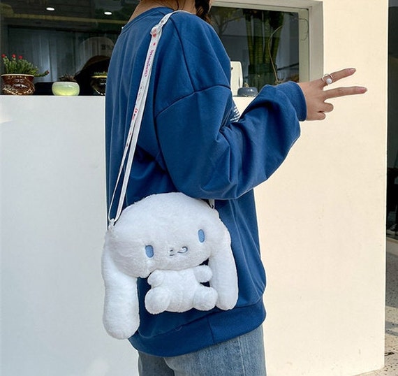 Cinnamoroll Plush Carry-on Sanrio Back Shoulder Fluffy Kawaii Cute Small  Korea Japan Harajuku Cartoon Pouch Toy Gift Fashion Travel School 