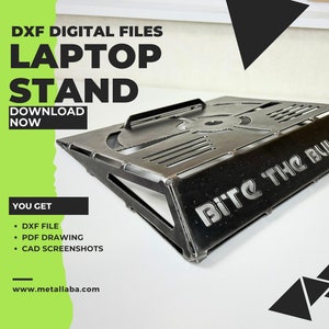 Laser geschnittene Laptopständer & Schilder-Designs - DXF-Dateien, DXF-Projektpläne, Schreibtisch-Organizer, DIY-Geschenk, Blech-Laptopständer