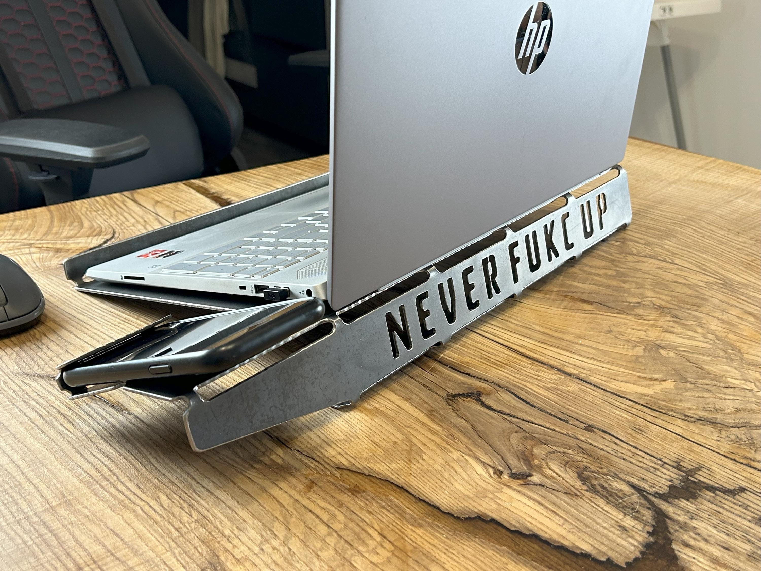 Laptop Stand With Sign, Diy Sheet Metal Laptop Stand Dxf Files ...