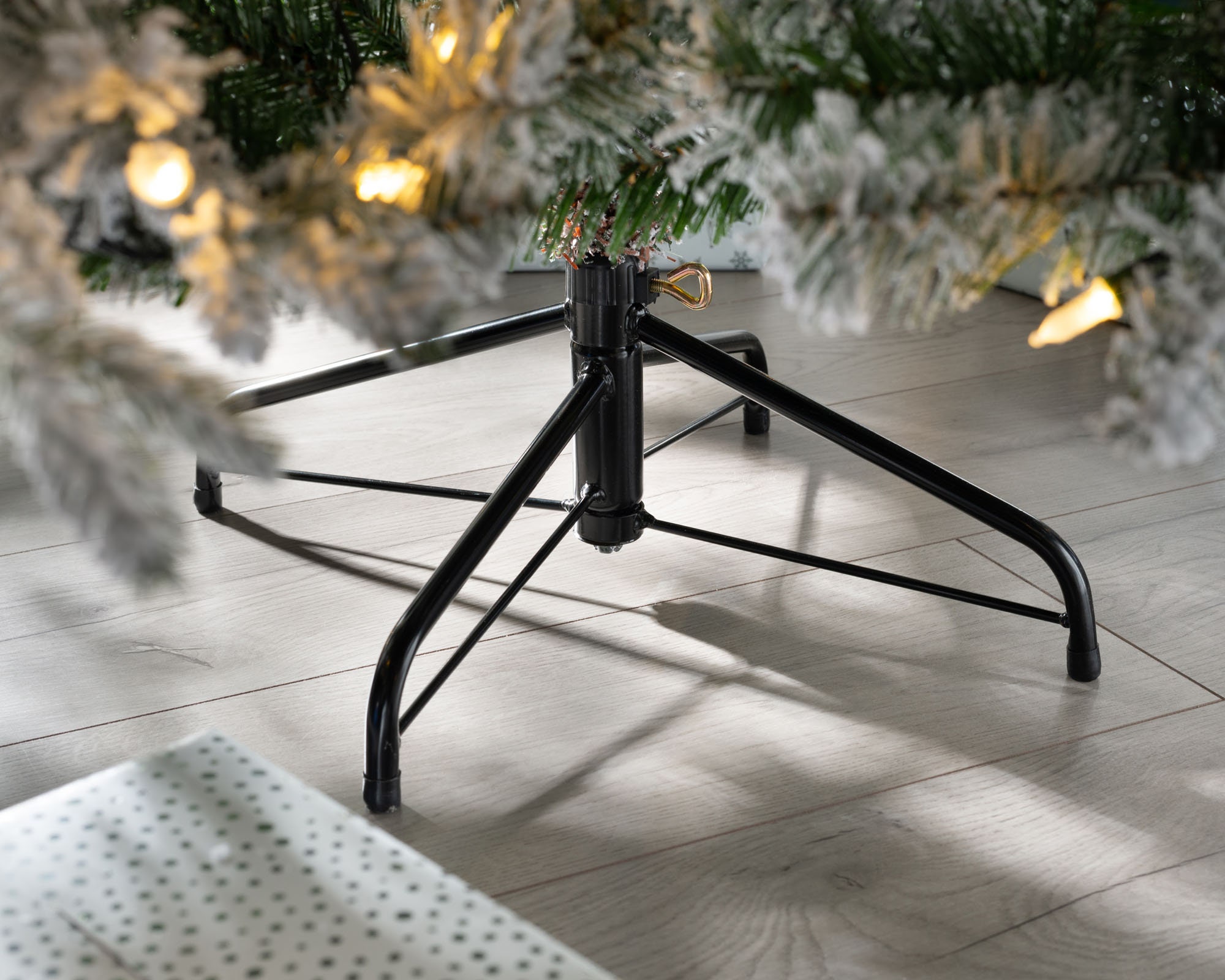 Snow Flocked Fraser Fir Christmas Tree With Chasing Warm LED Lights Etsy