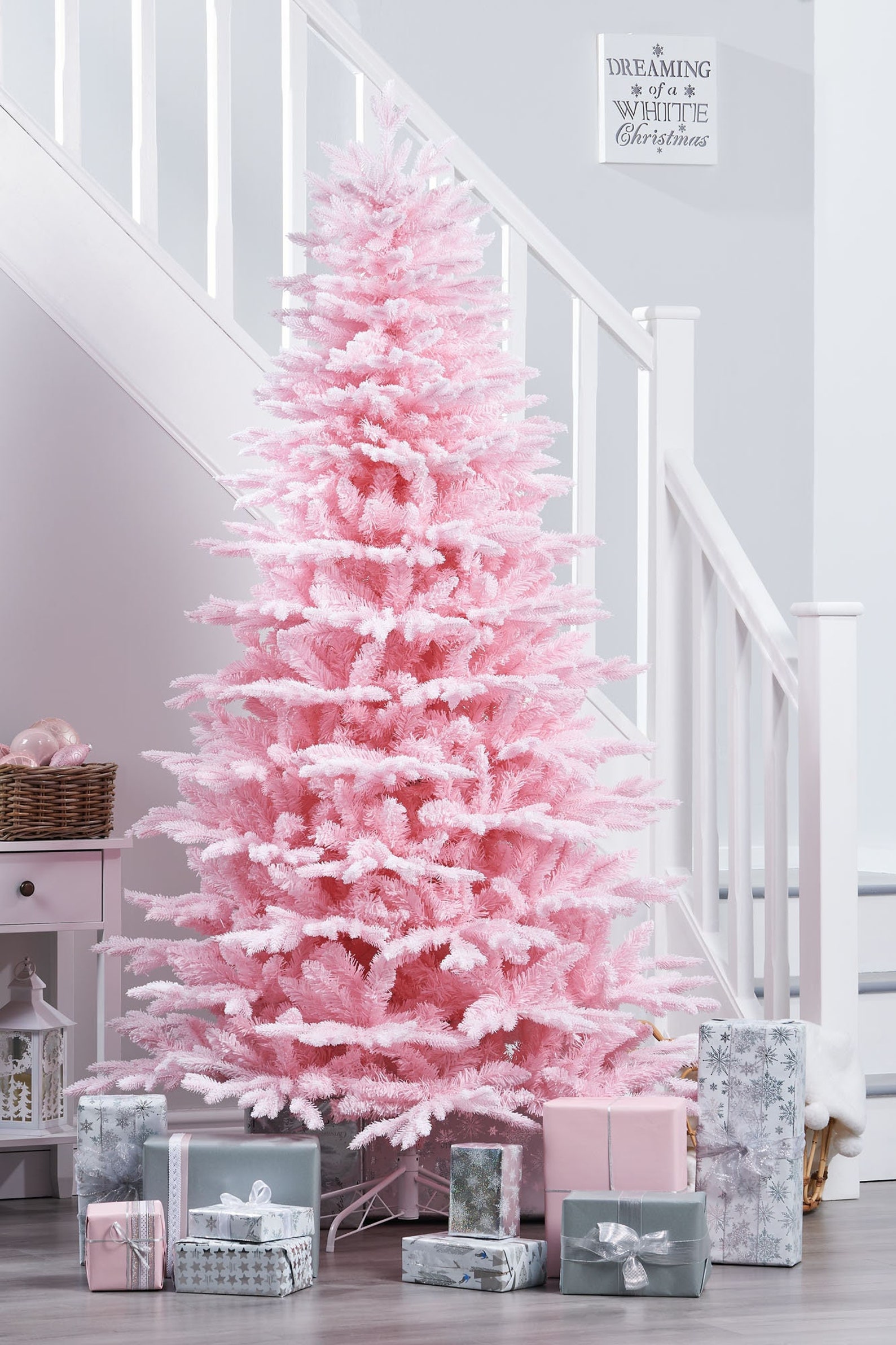 Pink Sugar Snow Flocked Christmas Tree Etsy