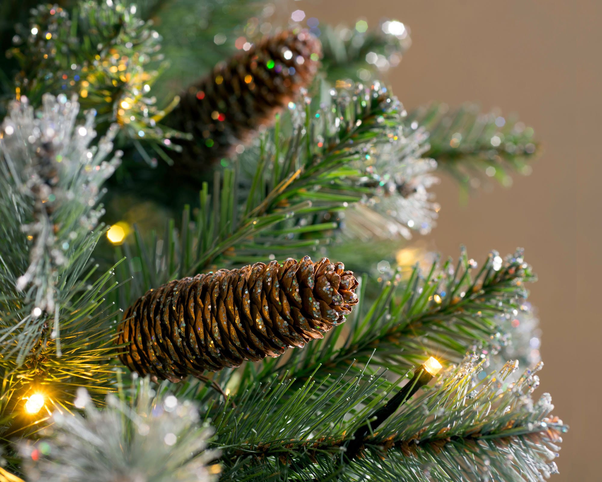 Prelit Blue Brockton Spruce Christmas Tree, Multifunction LED Lights