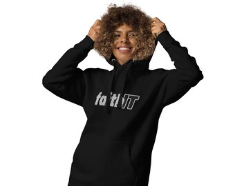 Faith It ユニセックス パーカー 刺繍レタリング付き