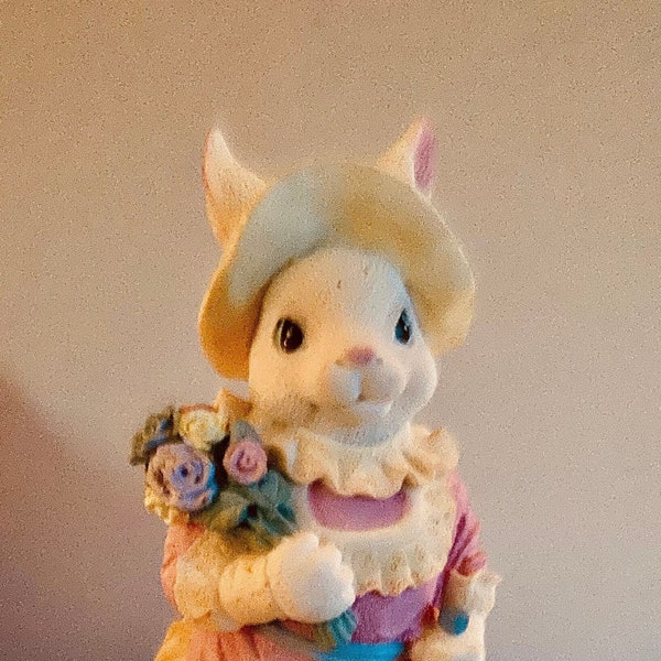 Victorian Bunny Figurine Etsy