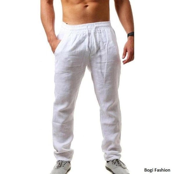 Linen And Cotton  Pants For  Men  Breathable Linen Pants,  Perfect Male Trousers, Casual Wear, Men's Fashion,  S-3XL Size