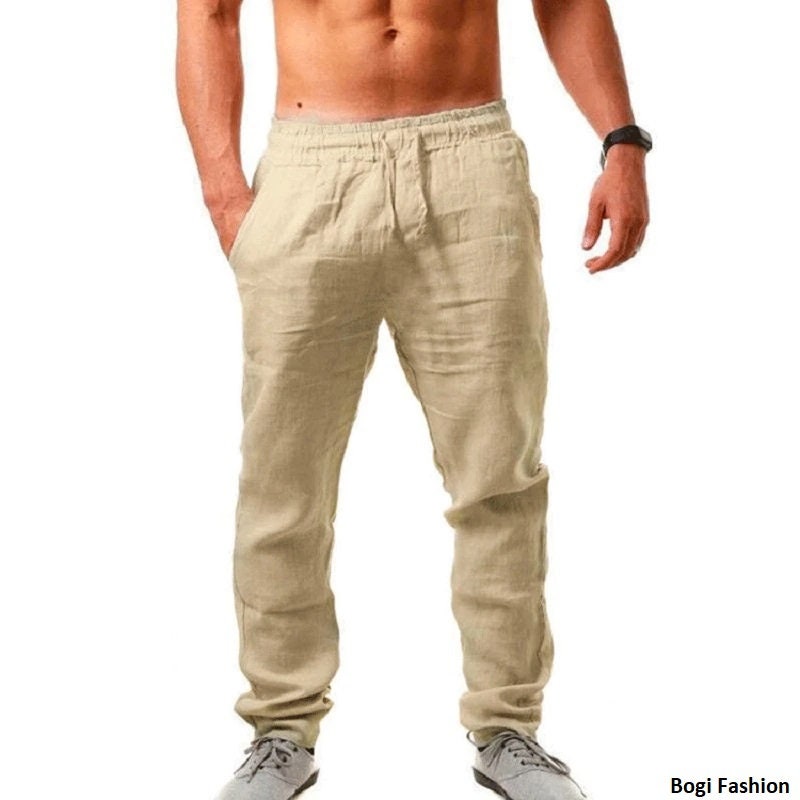 Linen and Cotton Pants for Men Breathable Linen Pants, Perfect Male ...
