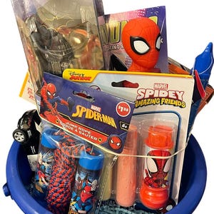 Spider-Man Avenger bundle/Easter Batman, action figure, large story book color image 1