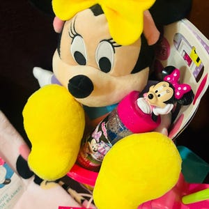 Minnie Mouse Adorable Bundle 40 BY 50 baby throw Easter Plush sand bucket image 5
