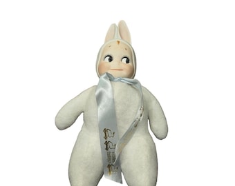 Kewpie Vintage bunny stuffed porcelain bisque rabbit head