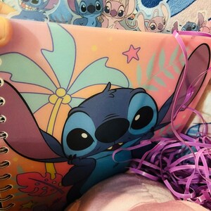Stitch and Angel adorable bundle 40 by 50 baby throw Matching pillow Angel plush image 5