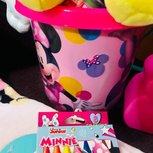 Minnie Mouse Adorable Bundle 40 BY 50 baby throw Easter Plush sand bucket image 9