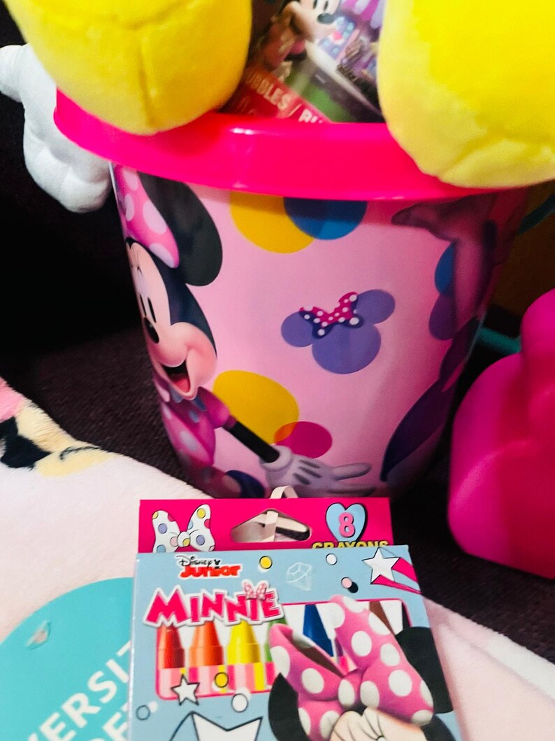 Minnie Mouse Adorable Bundle 40 BY 50 baby throw Easter Plush sand bucket image 9