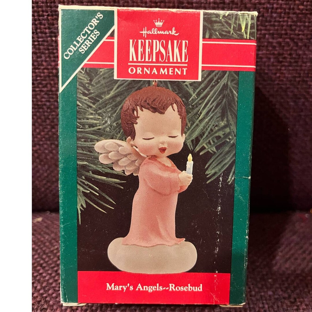 Hallmark Collector Series Keepsake Ornament Marys Angels Rose Etsy