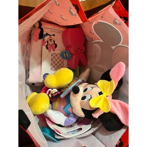 Minnie Mouse Adorable Bundle 40 BY 50 baby throw Easter Plush sand bucket image 4