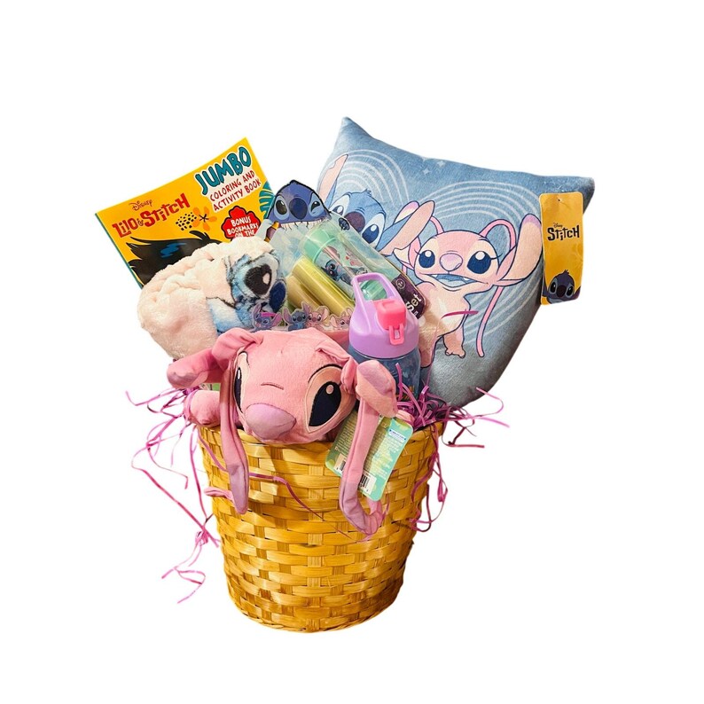 Stitch and Angel adorable bundle 40 by 50 baby throw Matching pillow Angel plush image 2