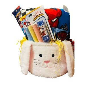 Spiderman Easter bundle soft throw 50 by 70 cloud pillow ,chalk,kite,mug and bubble wand image 2