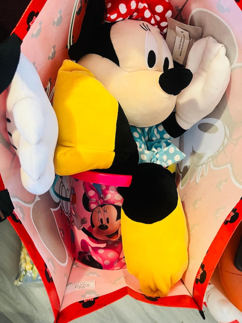 Minnie mouse sand bucket 50 x 70 soft adorable throw large mini pillow plush image 5