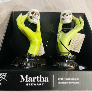 Martha Stewart set of two candleholders for Halloween display image 1