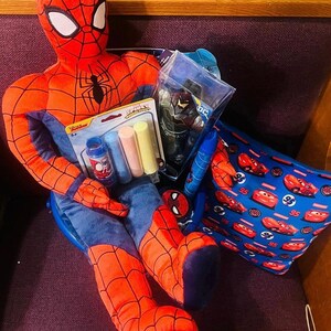 Spider-Man Easter bundle 24 inch plush ,Cars soft pillow , Batman action figure Bild 2