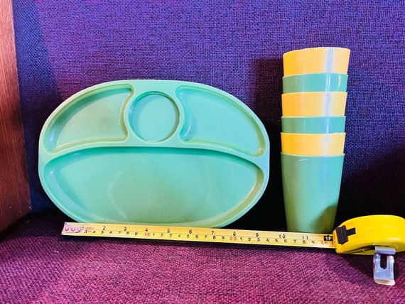 Vintage Plastic Camping or Picnic Tray Se - image 8