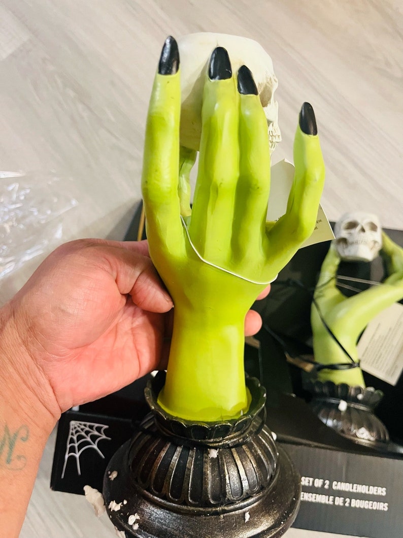 Martha Stewart set of two candleholders for Halloween display image 3